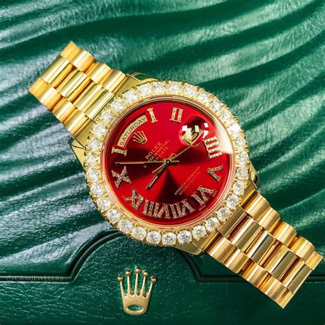 rolex red face diamond bezel replica|false rolex datejust.